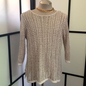 Dana Buchman Tunic Sweater Tan Size XL